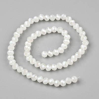 Electroplate Glass Beads Strands X-EGLA-A034-J4mm-A01-1