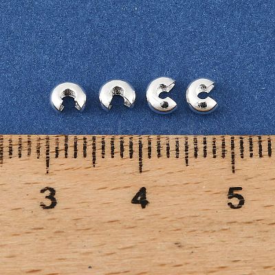 Brass Crimp Beads Covers KK-H258-04A-S-1