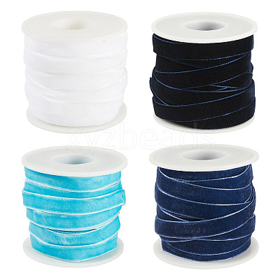 40 Yards 4 Colors Single Face Velvet Ribbon SRIB-TA0001-35A-1