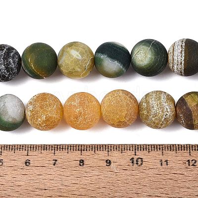 Natural Weathered Agate Beads Strands G-Q606-42B-D03-1