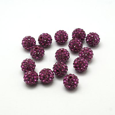 Polymer Clay Rhinestone Beads RB-H258-HD10mm-502-1