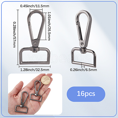 16Pcs Zinc Alloy Swivel Clasps FIND-SP0003-73B-1