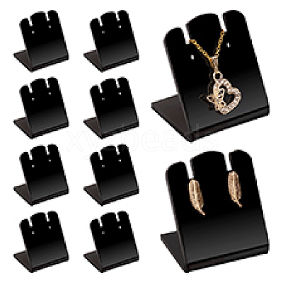 Acrylic Slant Bacl Earring Display Stands EDIS-WH0031-28C-01-1