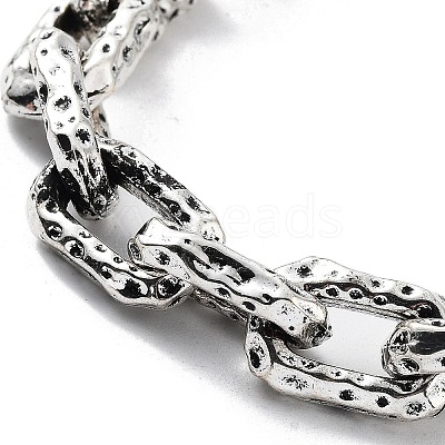 Retro Alloy Cable Chain Bracelets for Women Men BJEW-L684-005AS-1