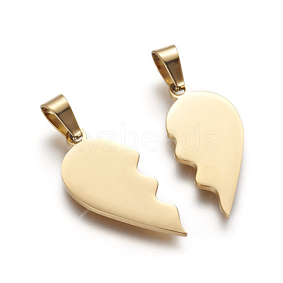 304 Stainless Steel Split Pendants STAS-F214-01G-1