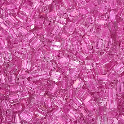 Transparent Inside Colours Glass Seed Beads SEED-T007-13D-1