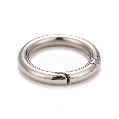 Non-Tarnish 304 Stainless Steel Spring Gate Rings X-STAS-M296-01P-E-1