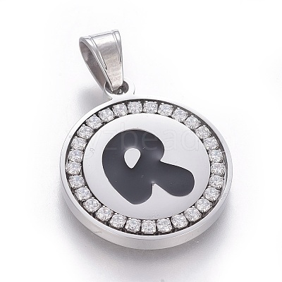 304 Stainless Steel Enamel Pendants STAS-E439-90R-P-1