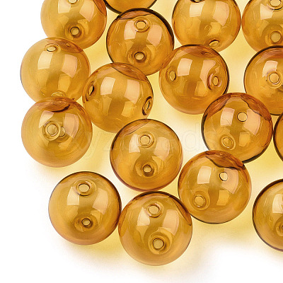 Transparent Blow High Borosilicate Glass Globe Beads X-GLAA-T003-09C-1