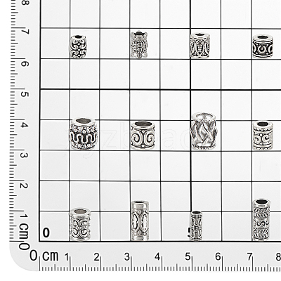 120Pcs 12 Styles Tibetan Style Alloy Beads FIND-PH0018-86-1