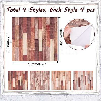 16Pcs 4 Colors Self Adhesive PVC Wall Stickers DIY-GO0002-15-1