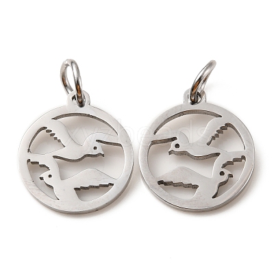 Non-Tarnish 304 Stainless Steel Charms STAS-D050-07P-09-1