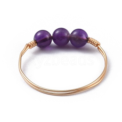 Natural Gemstone Finger Rings RJEW-JR00275-M-1