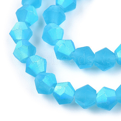 Imitate Austrian Crystal Bicone Frosted Glass Beads Strands LS-EGLA-A039-T6mm-MB19-1
