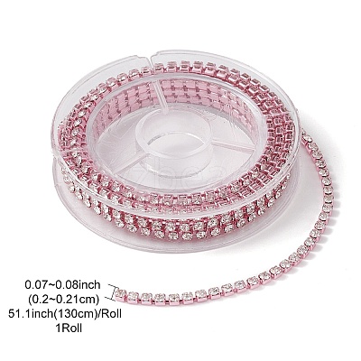Electrophoresis Brass Rhinestone Strass Chains CHC-YW0001-05E-1