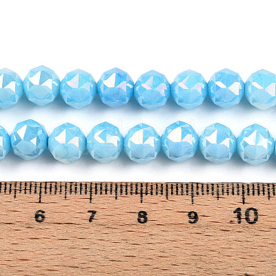 Anti-Tarnish Electroplate Glass Beads Strands GLAA-N010-8mm-01-1