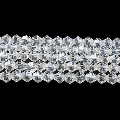 Transparent Electroplate Glass Beads Strands EGLA-A039-T4mm-A13-1