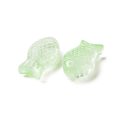 Transparent Spray Painted Glass Beads GLAA-I050-10G-1