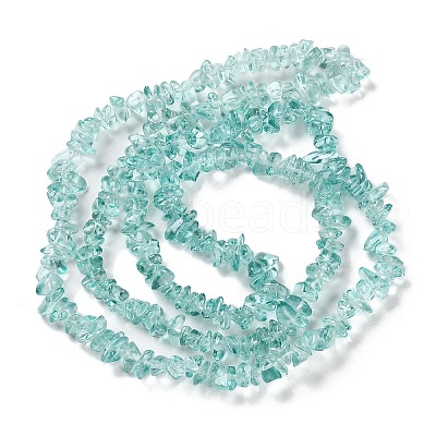 Spray Painted Transparent Glass Beads Strands GLAA-P060-01B-04-1