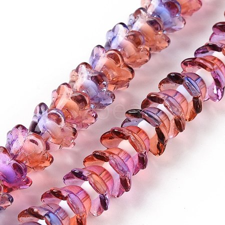 Transparent Glass Beads Strands LAMP-H061-01B-04-1