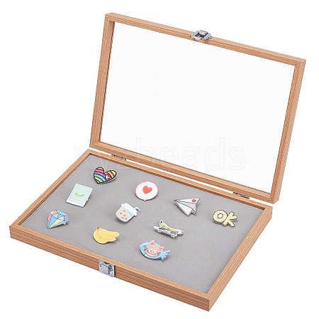 Wooden Presentation Boxes for Badge Storage and Display AJEW-WH0323-11-1