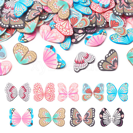 90Pcs 9 Colors Handmade Polymer Clay Pendants CLAY-TA0001-22-1