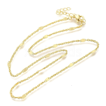 Rack Plating Brass Rope Chain Necklaces MAK-L042-05G-1