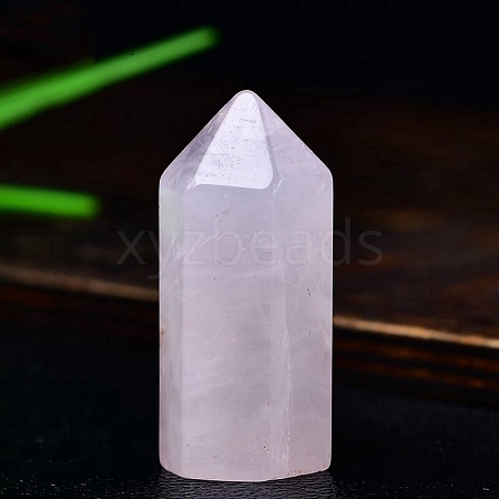 Natural Rose Quartz Point 6 Faceted Prism Healing Stone Wand PW-WGB9E84-07-1