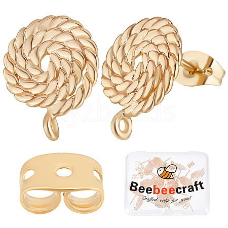 20Pcs Brass Stud Earring Findings KK-BBC0007-06-1