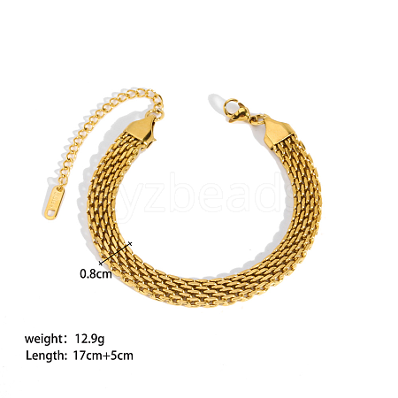 Simple Stainless Steel Chain Bracelets for Summer Beach PM6439-10-1