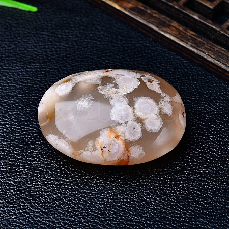 Natural Cherry Blossom Agate Egg Ornament Display Decorations PW-WG2BCA3-01-1