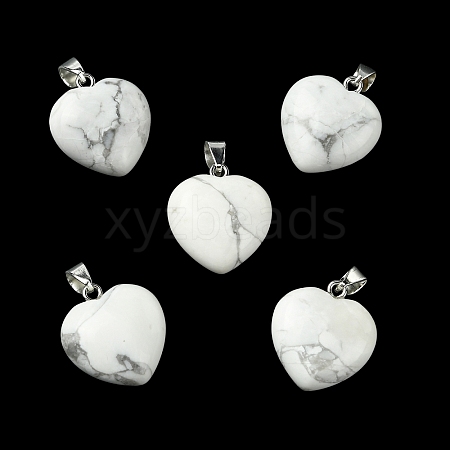 Natural Howlite Pendants G-F820-10A-35-1
