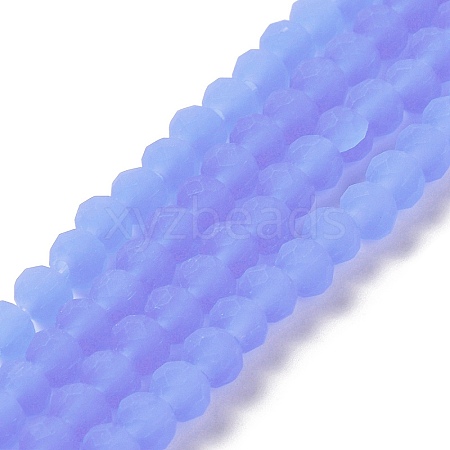 Imitation Jade Solid Color Glass Beads Strands EGLA-A034-J3mm-MD03-1