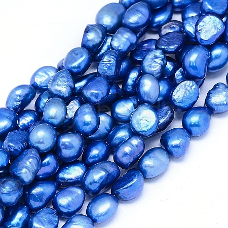 Dyed Natural Cultured Freshwater Pearl Beads Strands PEAR-L021-15D-01-1