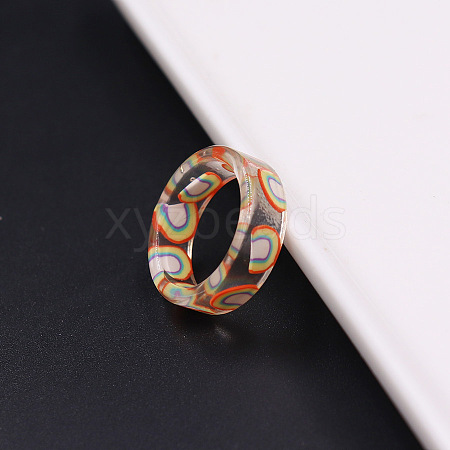 Transparent Resin Finger Rings WGC4E19-19-1