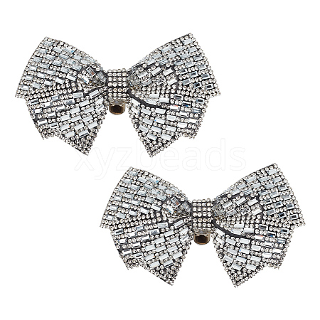 Bowknot Rhinestone Shoe Decoration DIY-WH0430-522C-1