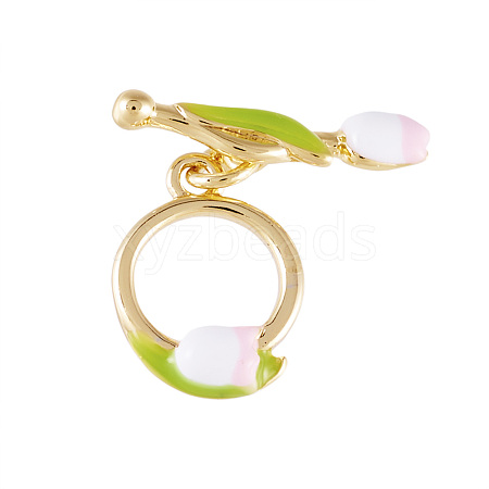 Brass Enamel Toggle Clasps X1-KK-N231-282-1