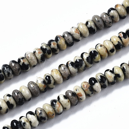 Natural Dalmatian Jasper Beads Strands G-S366-096-1