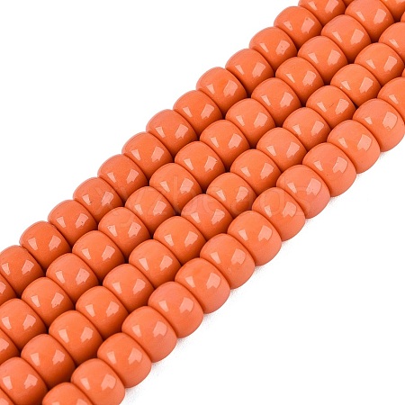 Opaque Glass Beads Strands GLAA-NH0002-B01-C05-1