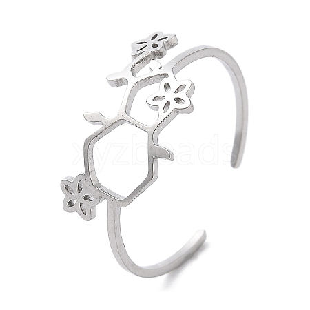 304 Stainless Steel Cuff Rings RJEW-Q002-02P-1