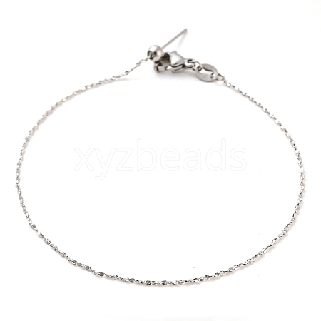 Non-Tarnish 304 Stainless Steel Add a Bead Adjustable Chains Bracelets for Women BJEW-M307-01B-P-1