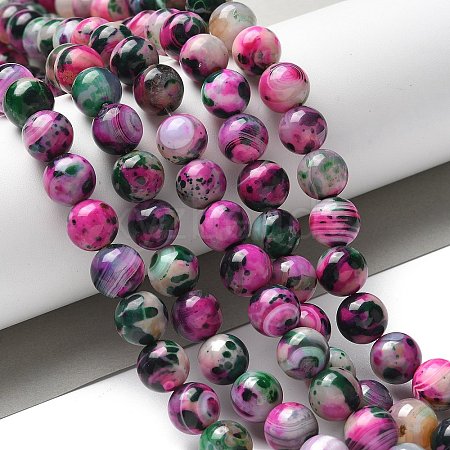 Natural Agate Beads Strands G-NH0001-G03-01-1