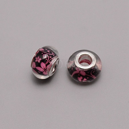 Acrylic European Beads TACR-TAC0006-01A-1