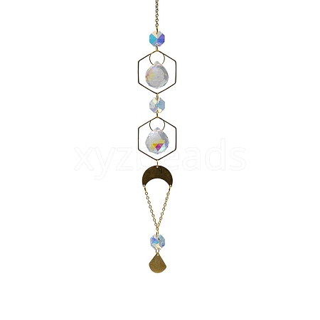 Crystal Glass Sun Catcher Pendant PW-WG9BDCB-03-1