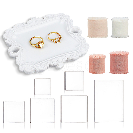 1Pcs Vintage Resin Display Trays for Jewelry AJEW-PH0008-31-1