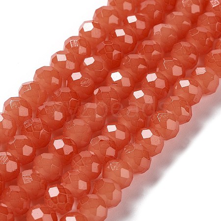 Baking Paint Imitation Jade Glass Bead Strands LS-DGLA-A034-J6MM-A12-1