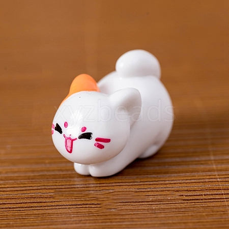 Resin Cat Shape Miniature Ornaments PW-WG8279B-01-1