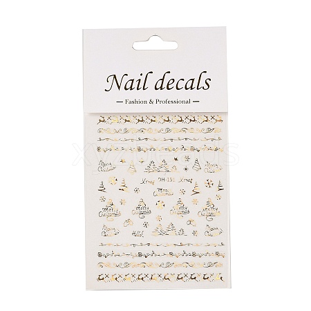 PET Christmas Laser Nail Art  Sticker MRMJ-B003-04G-1