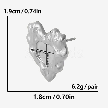 Fashionable Irregular Heart-shaped Stud Earrings for Women AV4282-1-1