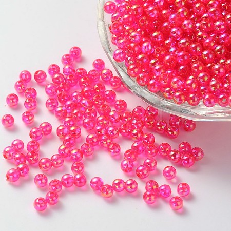 Eco-Friendly Transparent Acrylic Beads PL733-15-1